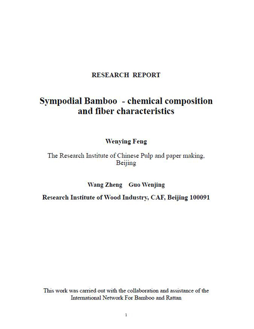 Sympodial Bamboo – Chemical Composition and Fiber Characteristics