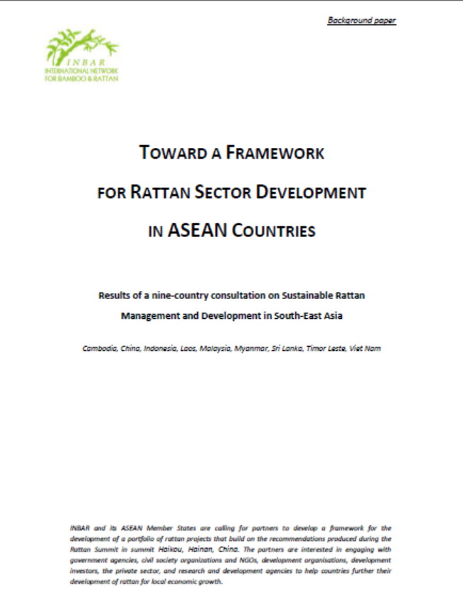 Toward a Framework for Rattan Sector Development in ASEAN Countries
