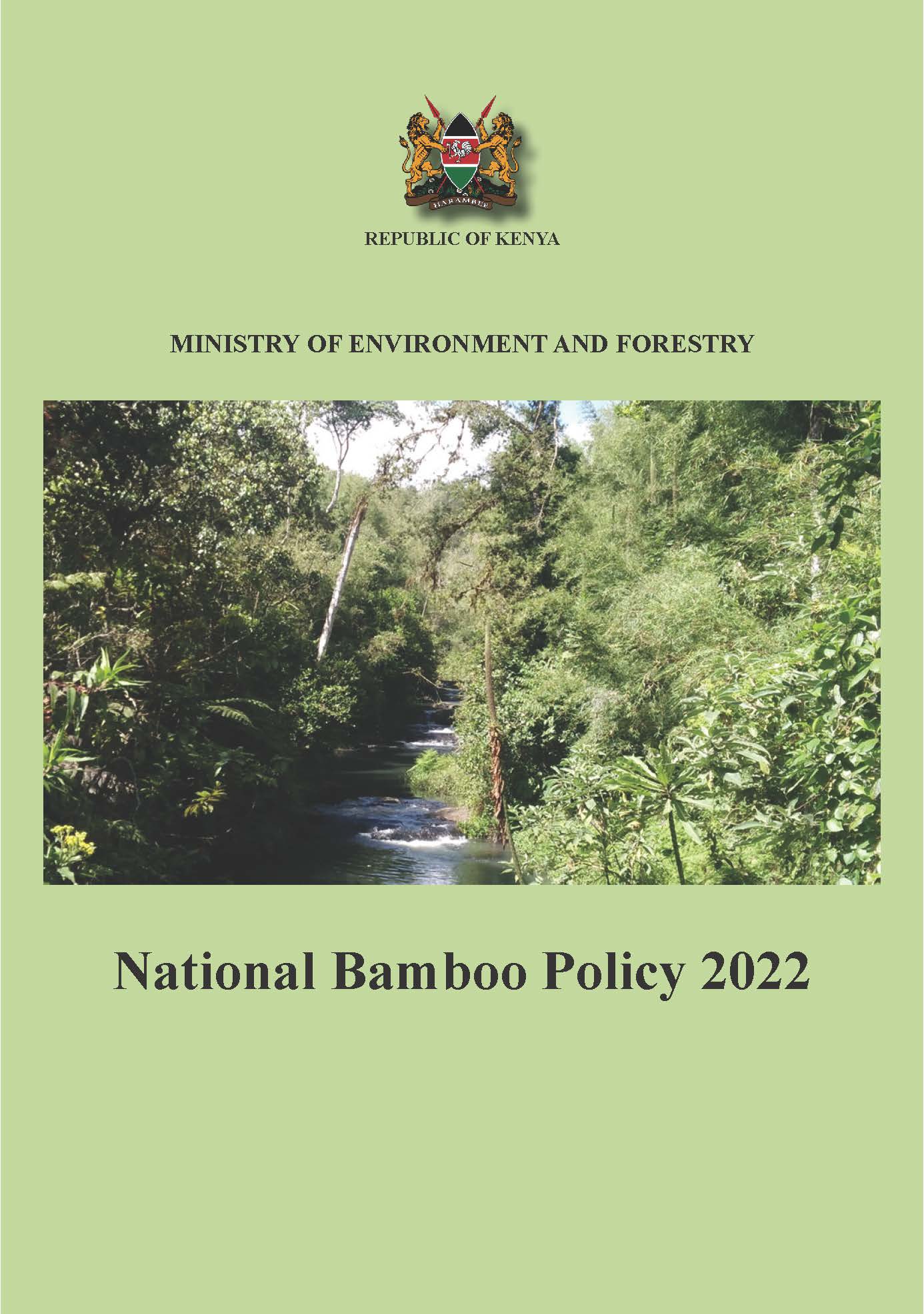 2022 Kenya National Bamboo Policy